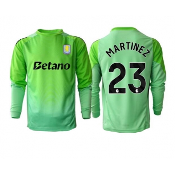 Billige Fotballdrakt Aston Villa Emiliano Martinez #23 Keeper Replika Bortedrakt 2025-26 Langermet